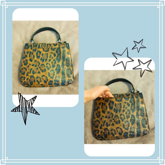 Nicole by Nicole Miller Jaguar Print Shoulder Bag Purse Faux Leather with Strap - Picture 2 of 13